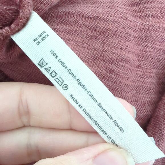 Free People Beach Women's Long Sleeve Cowl Neck Cotton Rust Sweater Size S/M - Picture 7 of 9